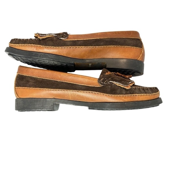 Maine Woods Brown Leather Upper Loafers with Tassle‎ Women's Size 7M - Picture 11 of 12
